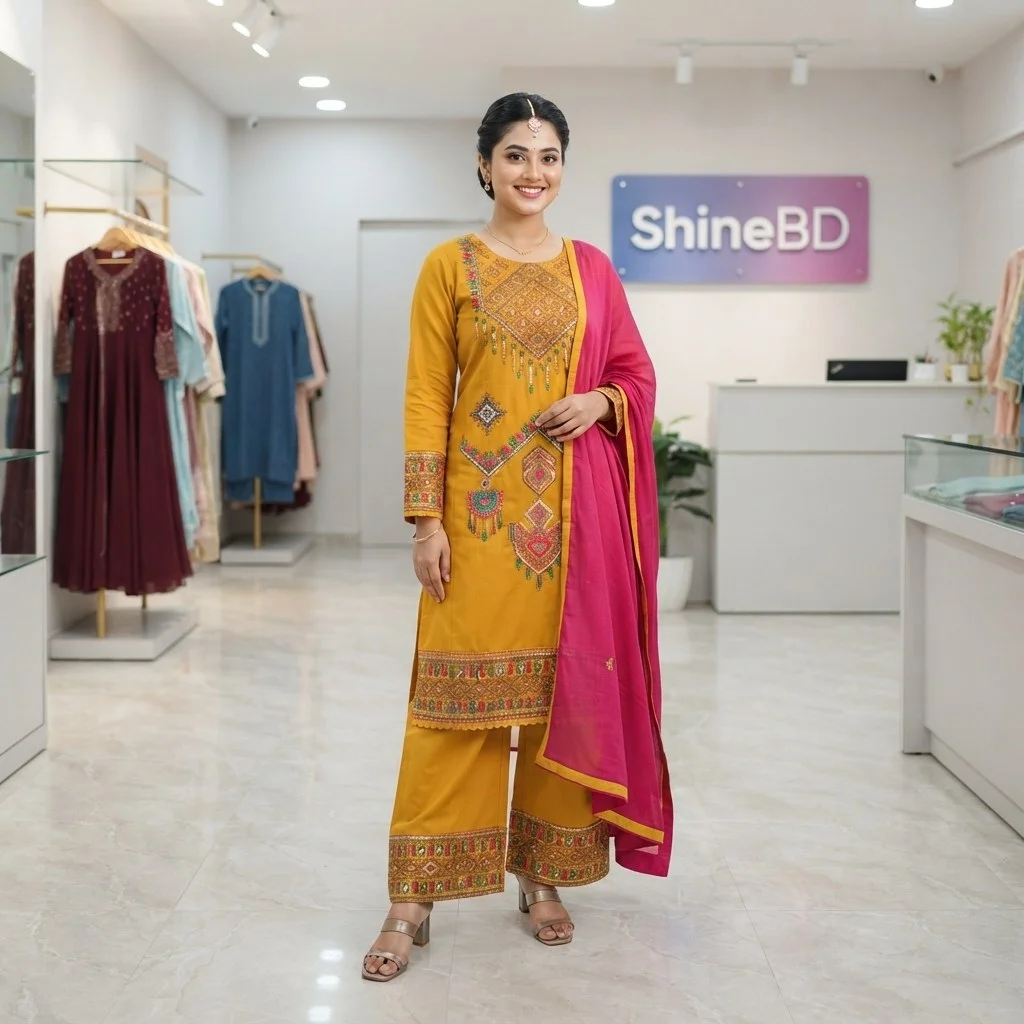 Sequence Embroidery Three Piece