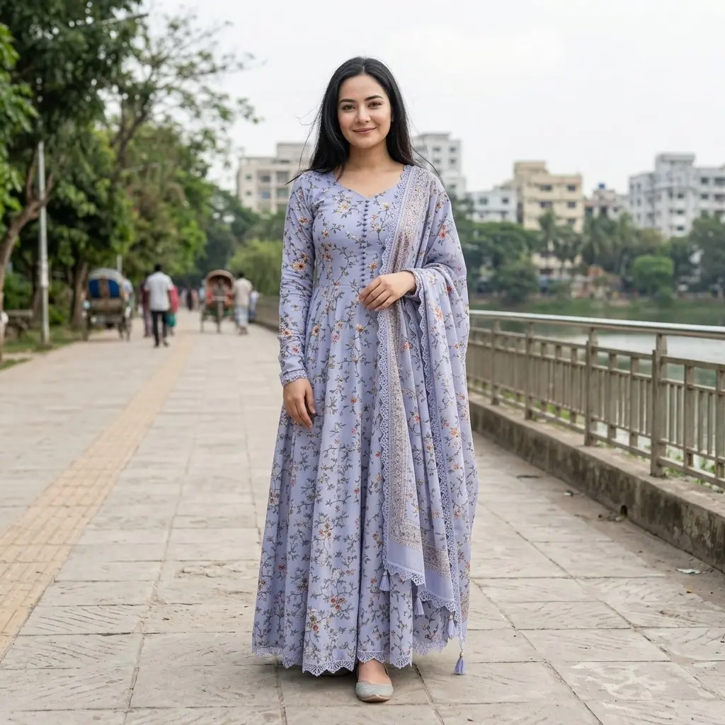 Hania Amir Inspired Digital Print Three Piece