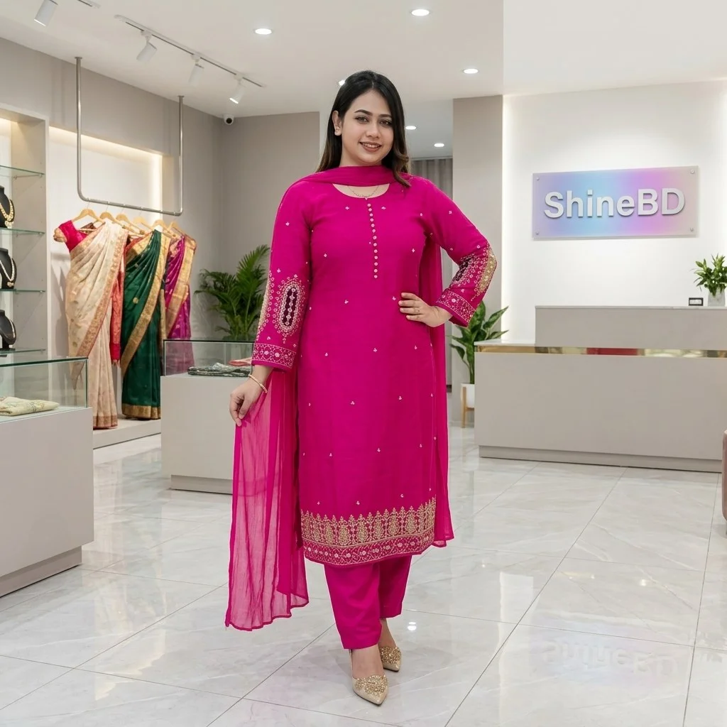 Embroidery Three Piece