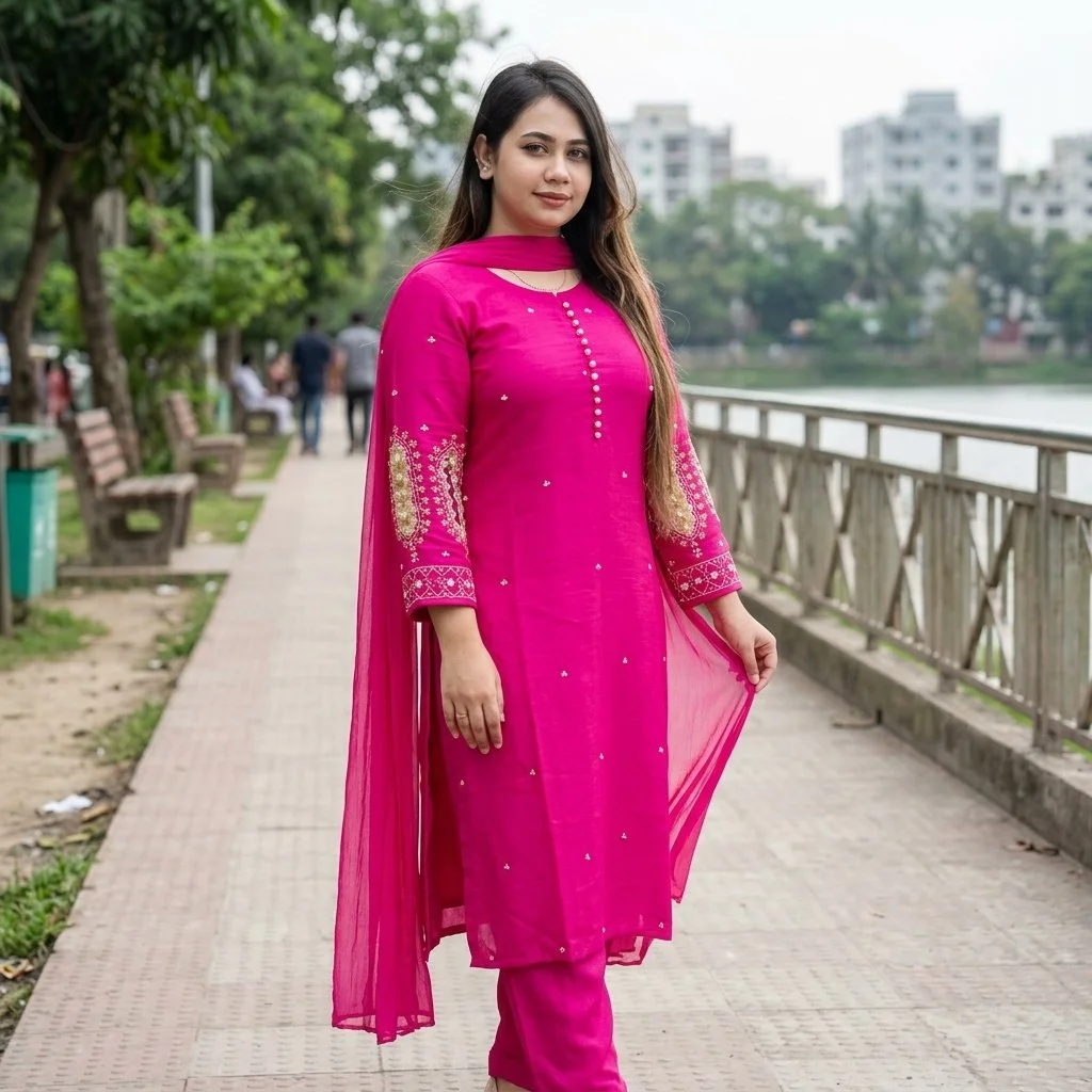 Embroidery Three Piece
