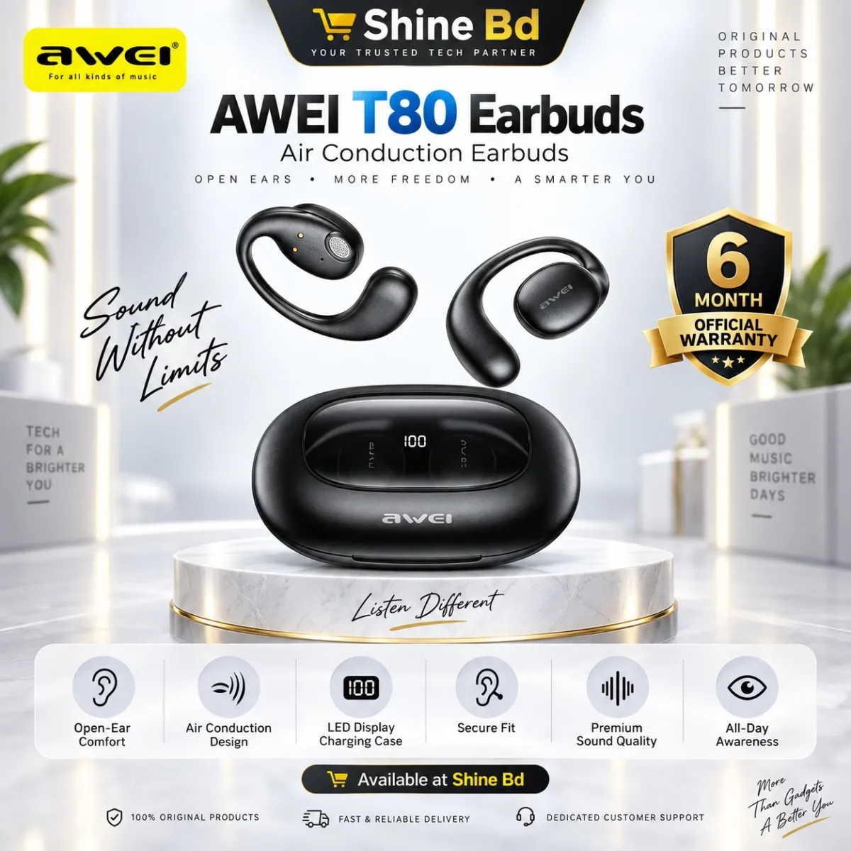 Conduction Earbuds ( 6-Month Official Warranty)