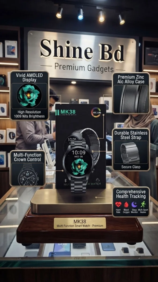 MK38 Multi Function Smart Watch (AMOLED Display)