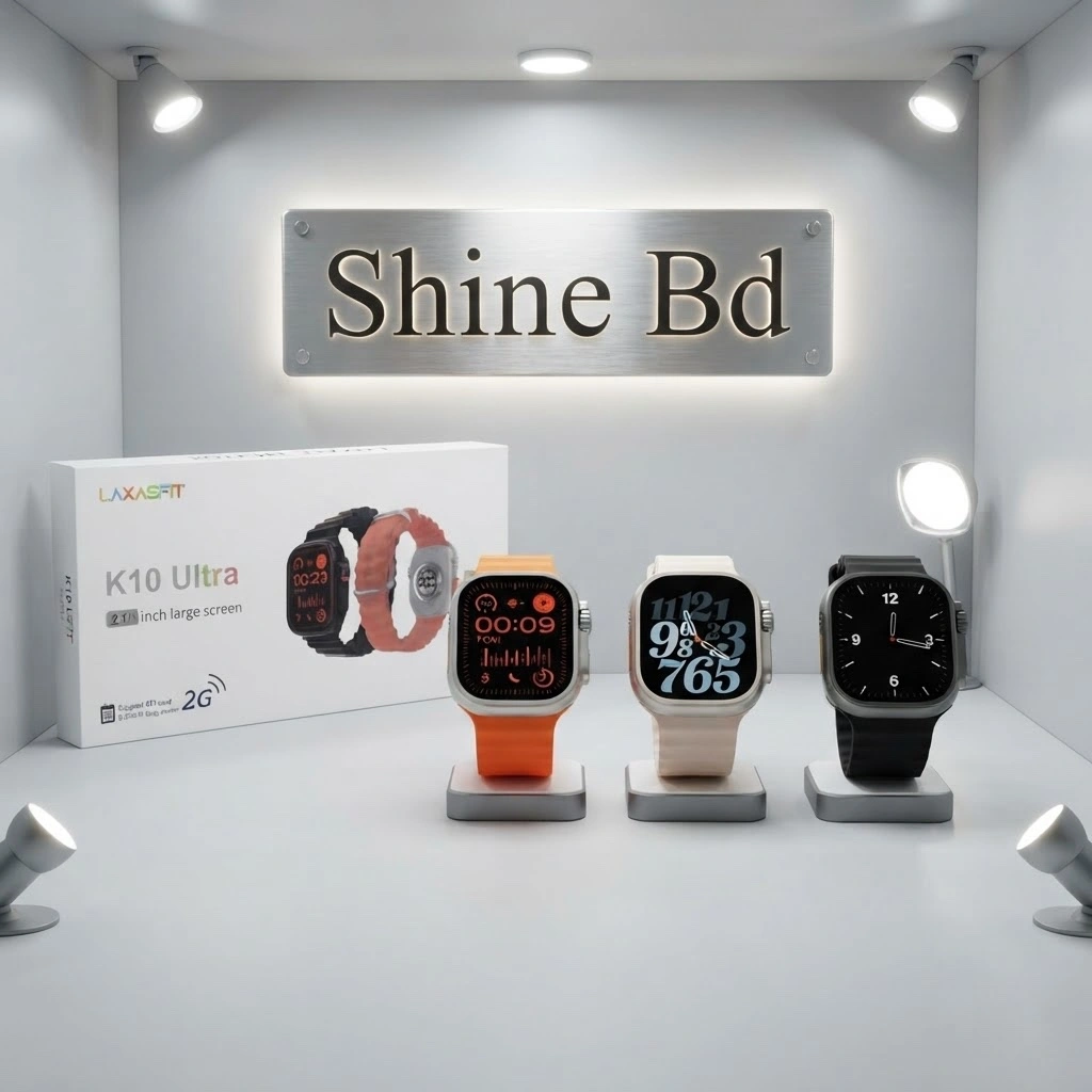 K10 Ultra Smart Watch With Sim Supported 2.1" Display, Wireless Charger And Bluetooth Connectivity Calling & Music, Fitness Tracker With 20 Different Sports Mode