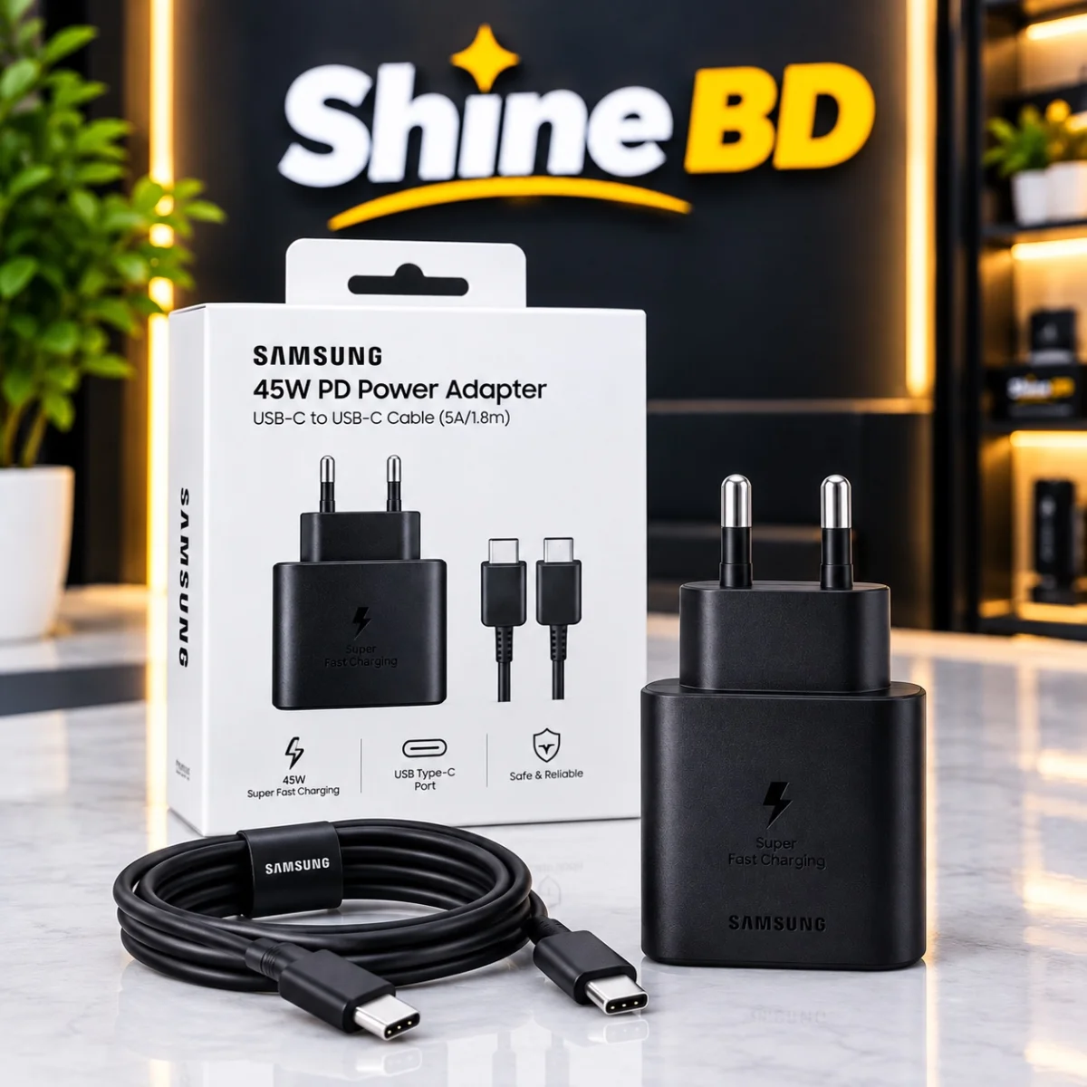 Samsung 45W 5A USB-C Power Adapter with Cable