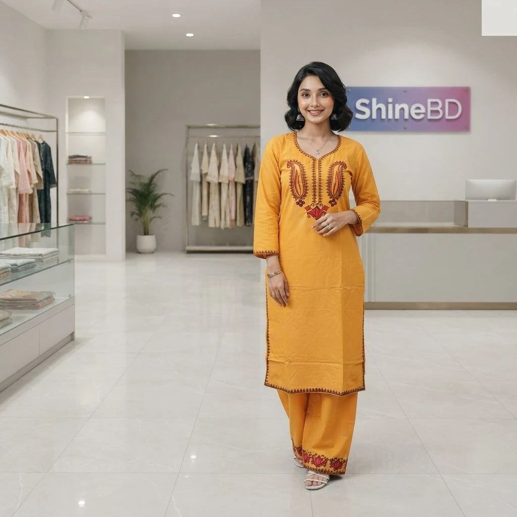 Embroidery Cotton Two Piece Co-Ord Set
