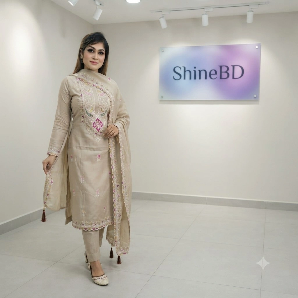 এসি কটন থ্রি পিস