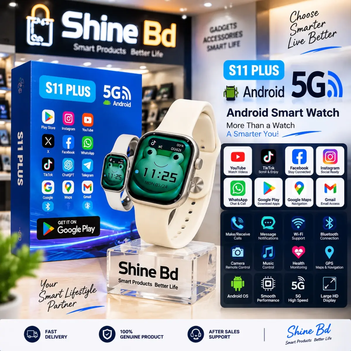 S11 Plus 5G Android Smart Watch