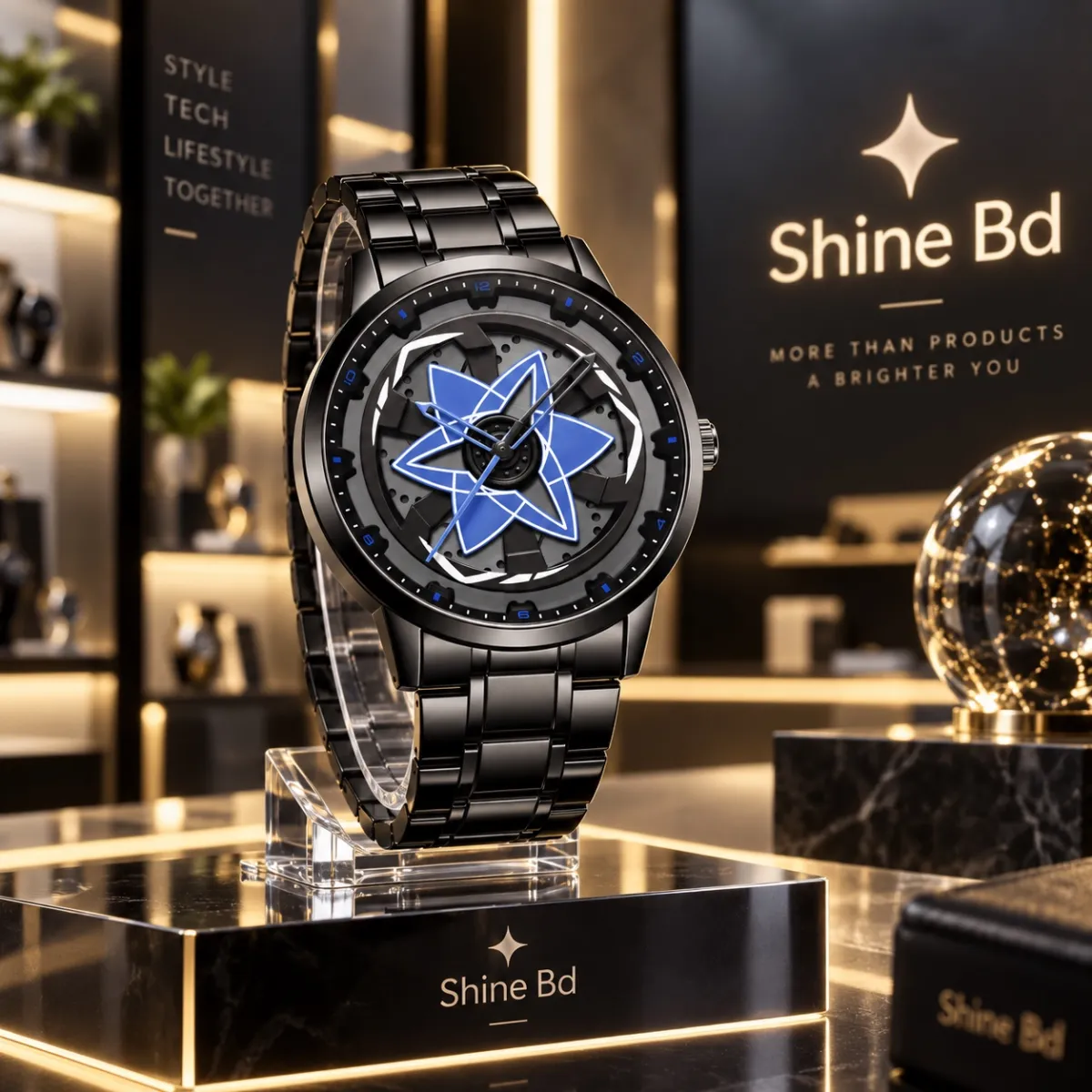 Wheel Rim Rotating Watch