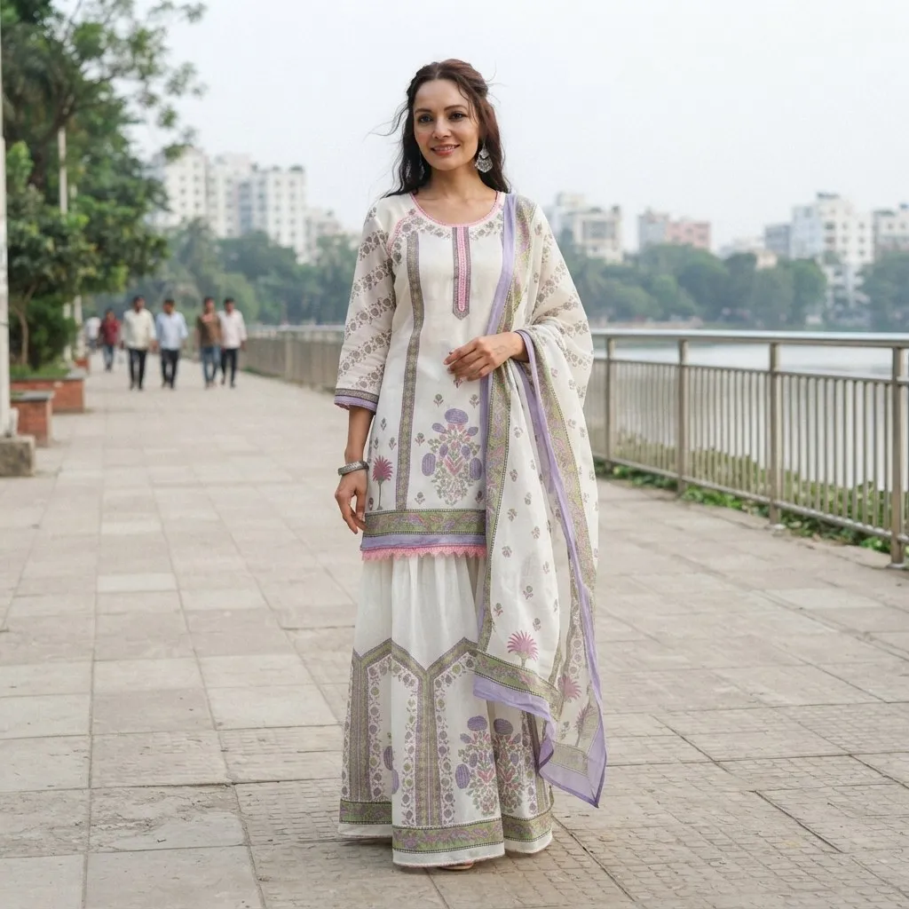 Sharara Three Piece