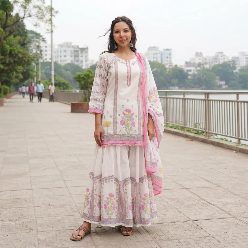 Sharara Three Piece
