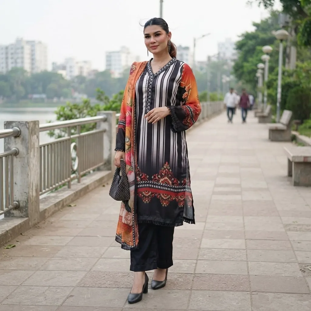 Digital Print Three Piece Set