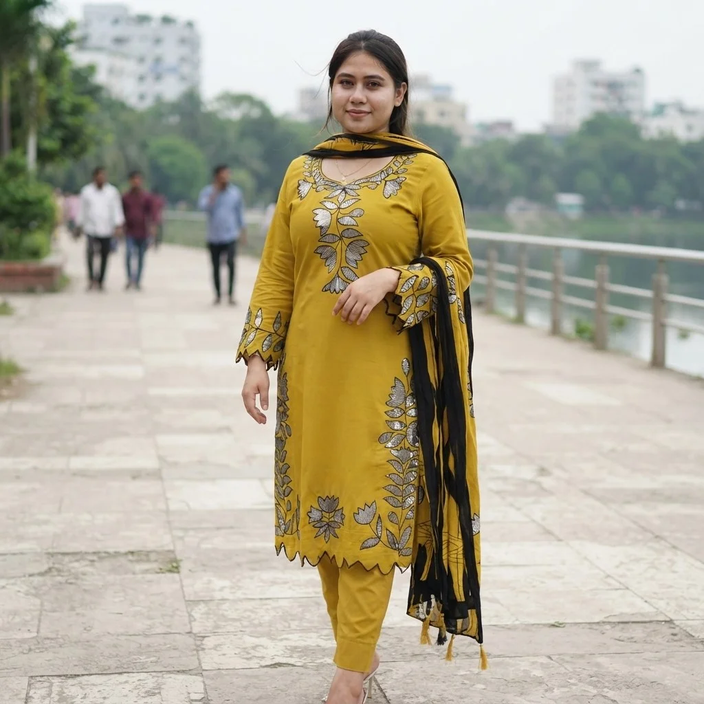Embroidery Sequence Three Piece