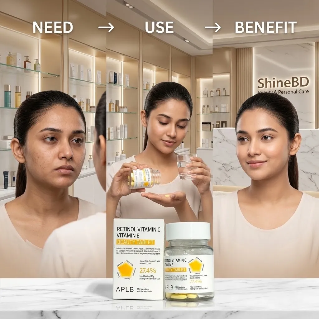 Aplb Retinol Vitamin C Vitamin E Beauty Tablet 30 Pcs