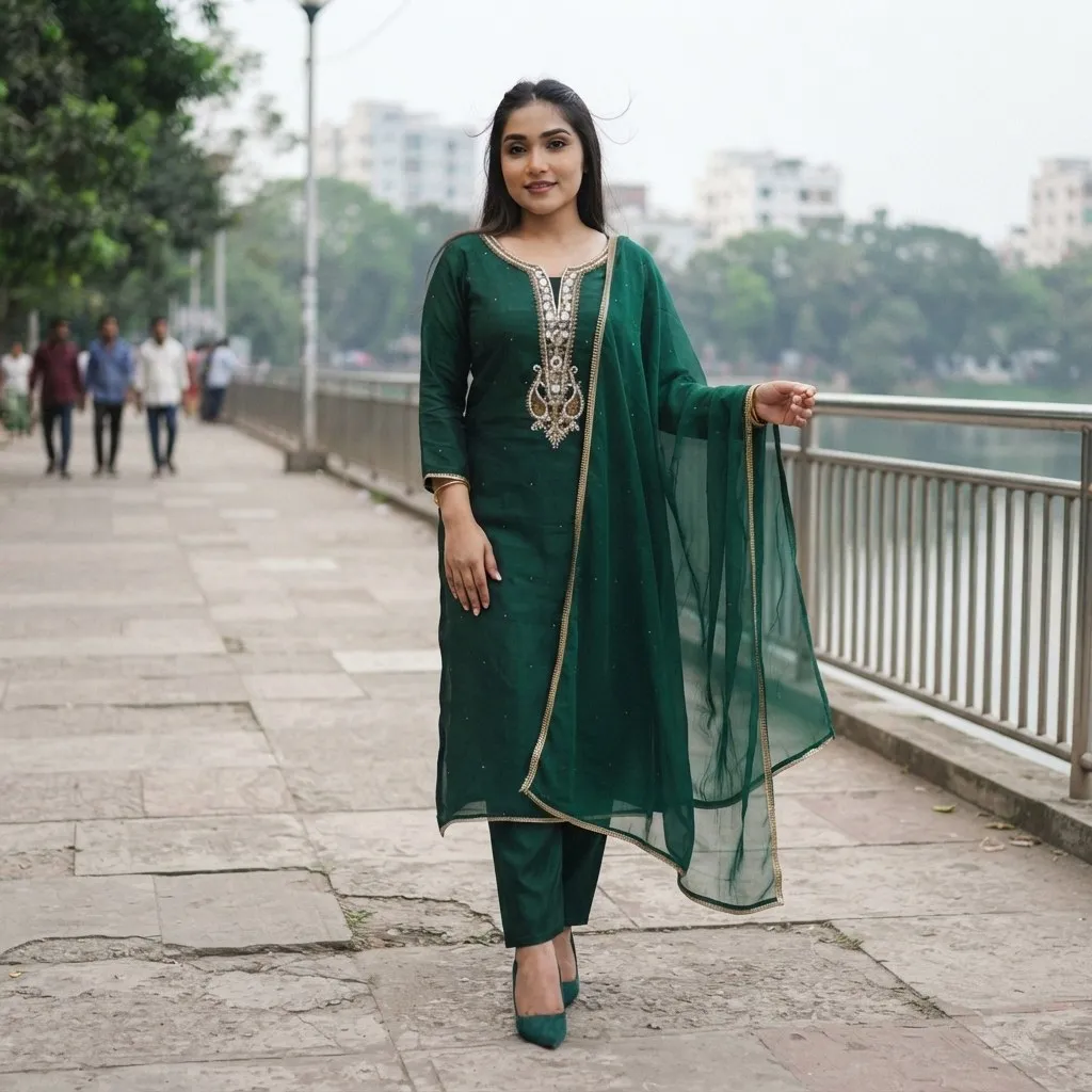 Embroidery Three Piece
