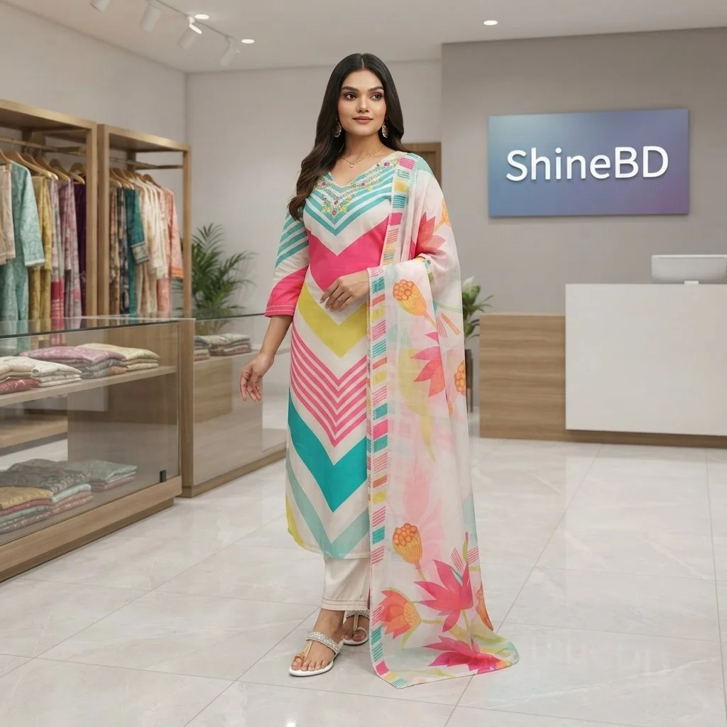 Readymade Cotton Three Piece