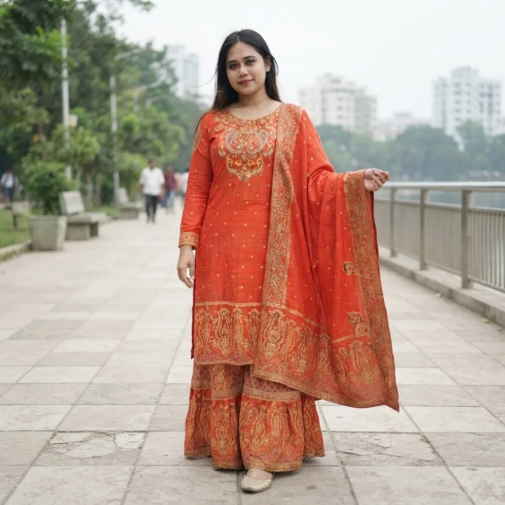 স্লাপ কটন গারারা থ্রি পিস