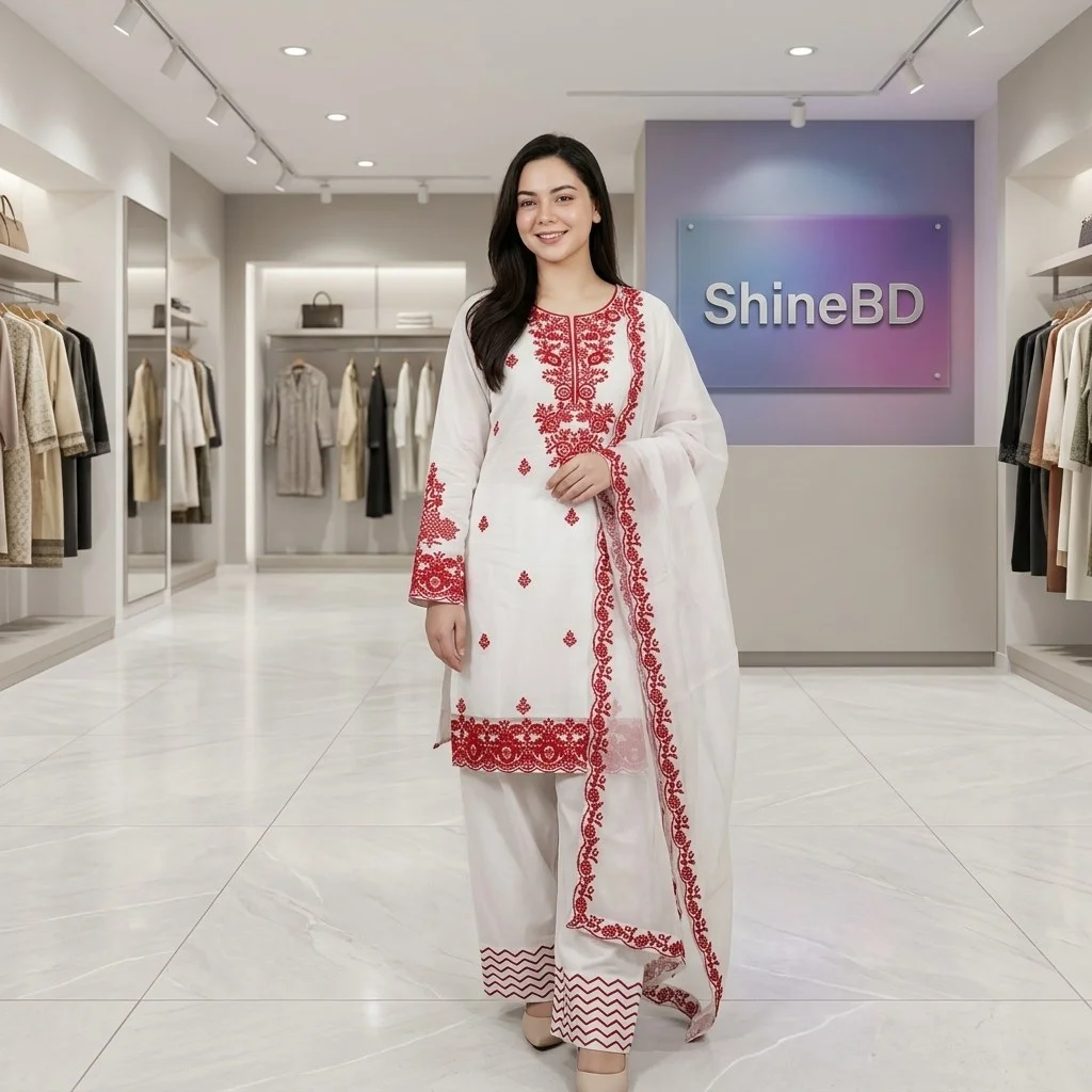 Embroidery Readymade Three Piece