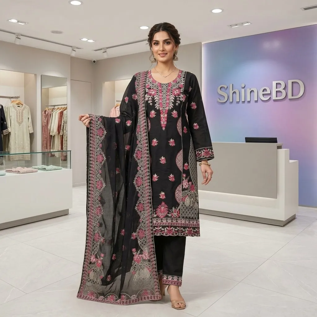 Embroidery Readymade Three Piece