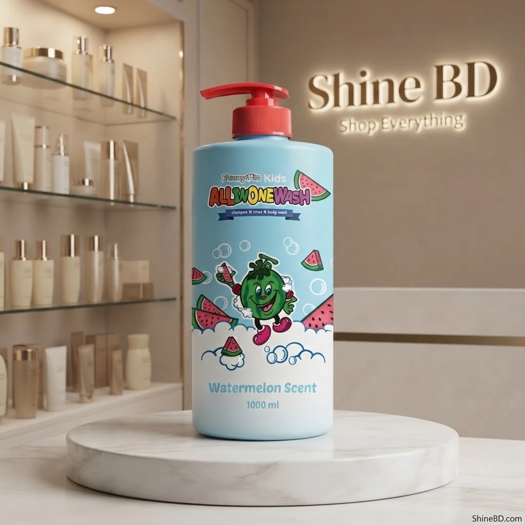 Funnypia Kinds All-in- One Wash Watermelon Scent Shampoo+Rinse+Body Wash 1000 ml