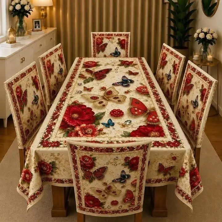3D Dining Table Cover Set