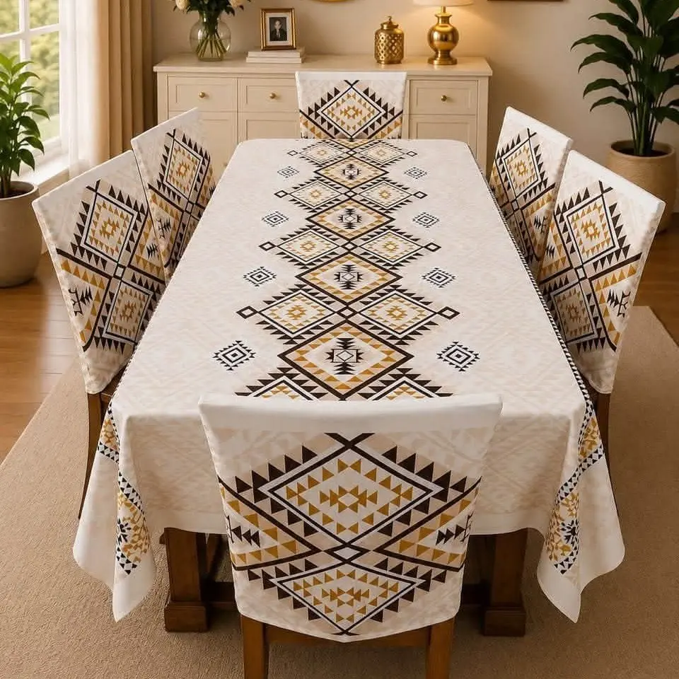 3D Dining Table Cover Set