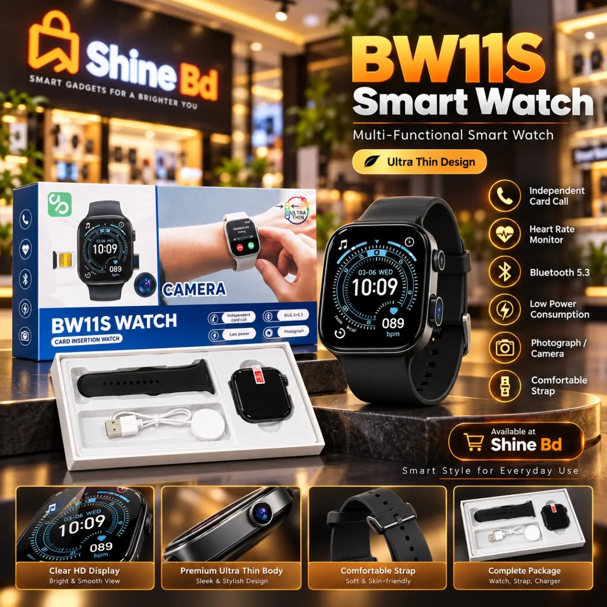 BW11s sim camera Smart Watch