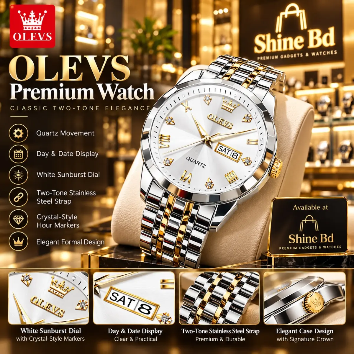 OLEVS 9931G New Exclusive Design Quartz Watch