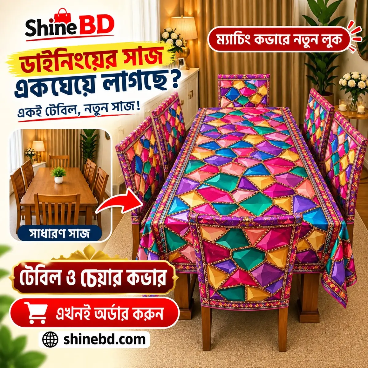 Water Proof Dining Cover Set