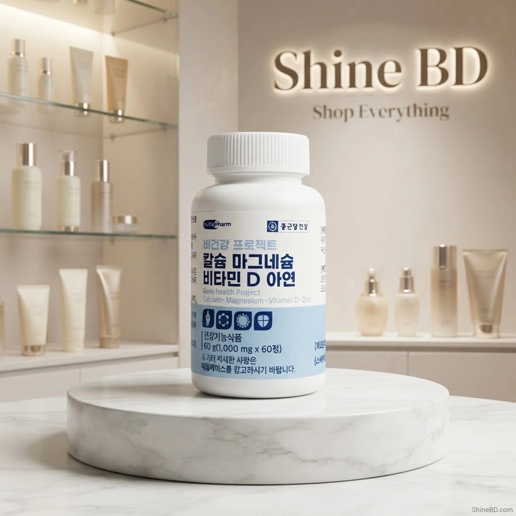 kolon Pharmaceutical Bone Health Project Calcium Magnesium Vitamin D Zinc 120g ( 1000 mg x60 tablets )
