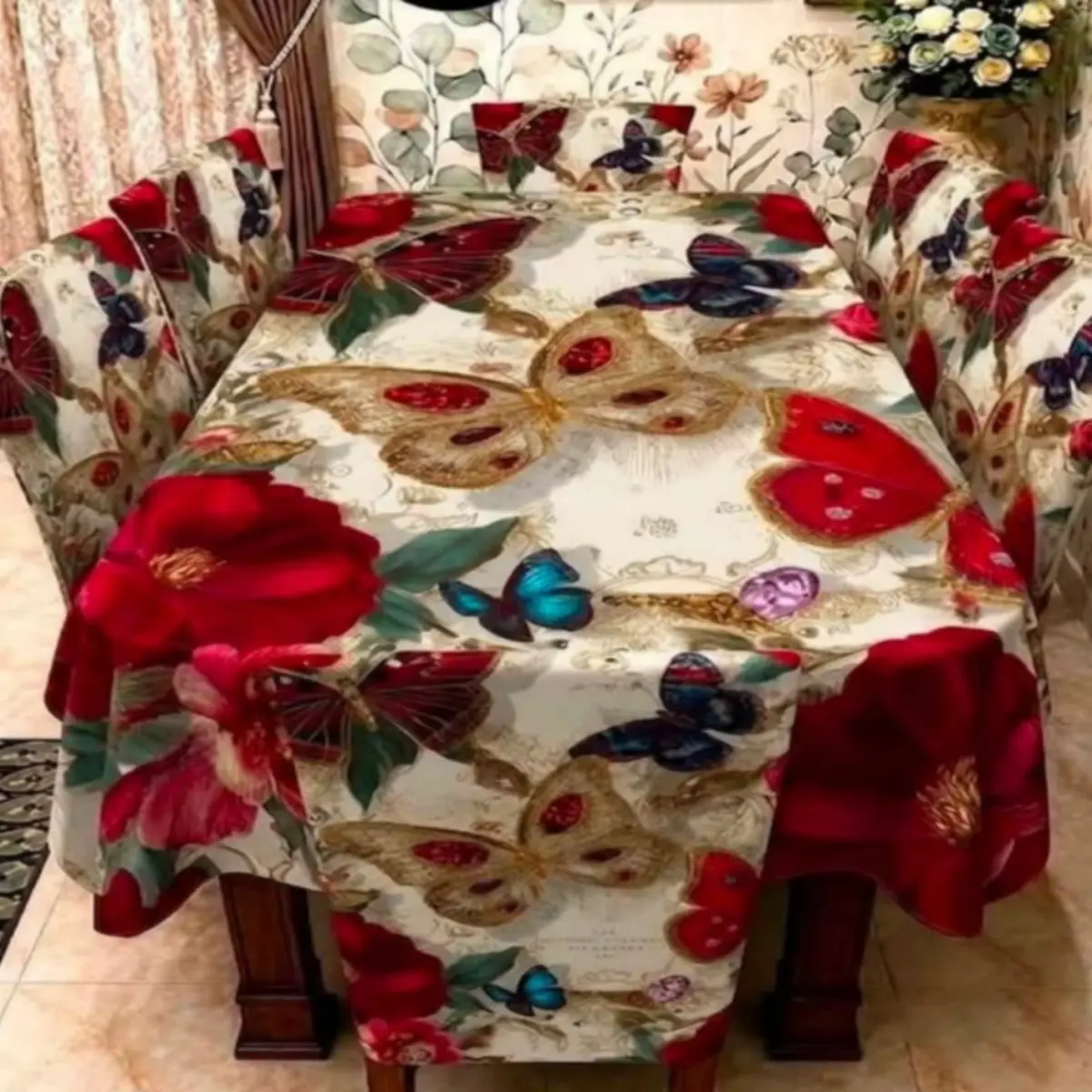 3D Dining Table Cover Set