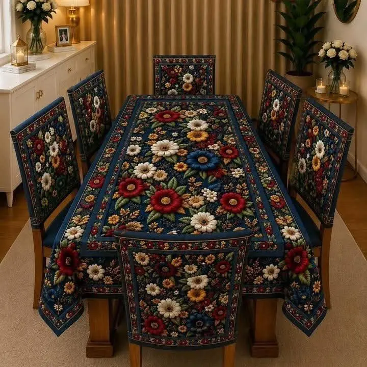 3D Dining Table Cover Set