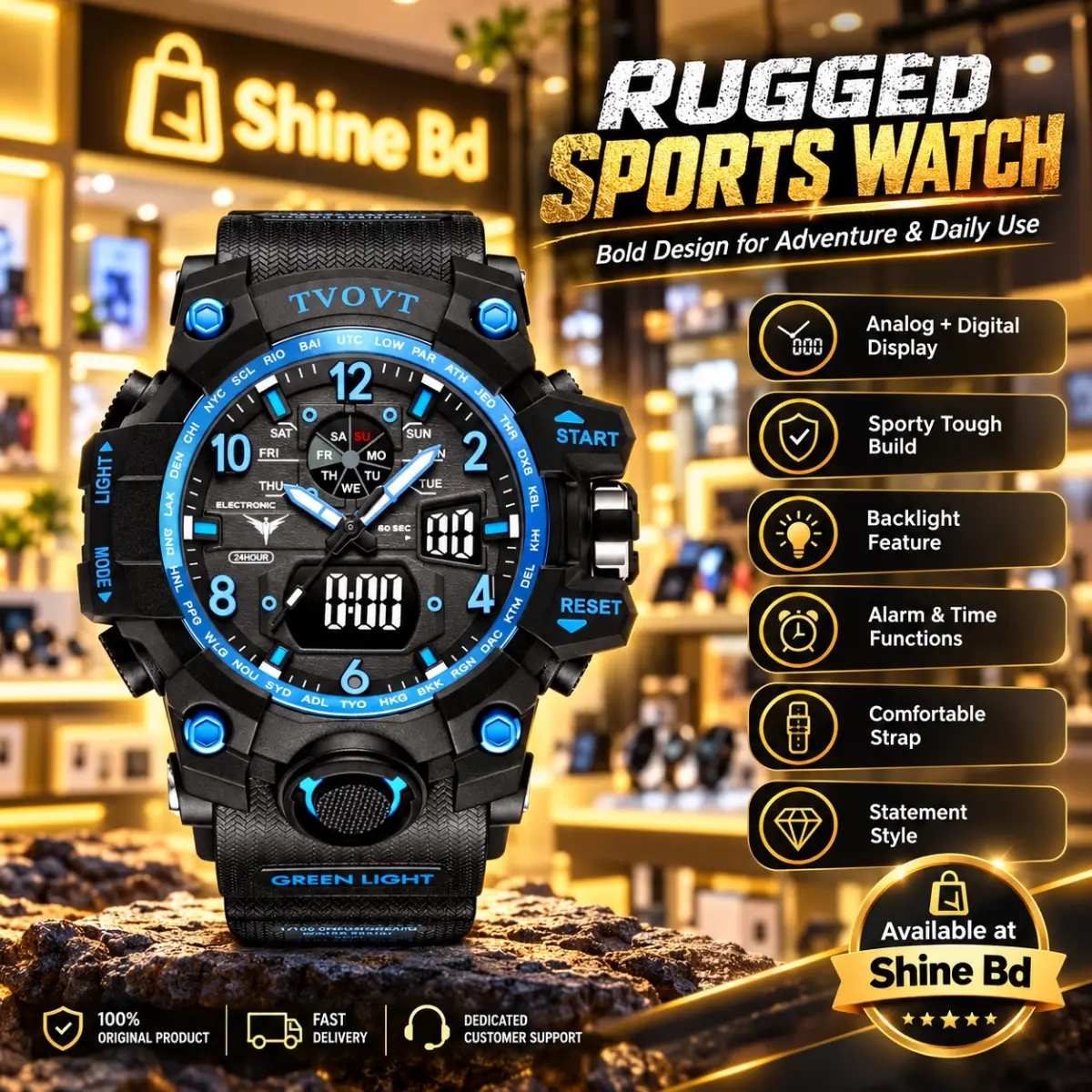 TVOVT 8803 Premium Water Resistant Watch