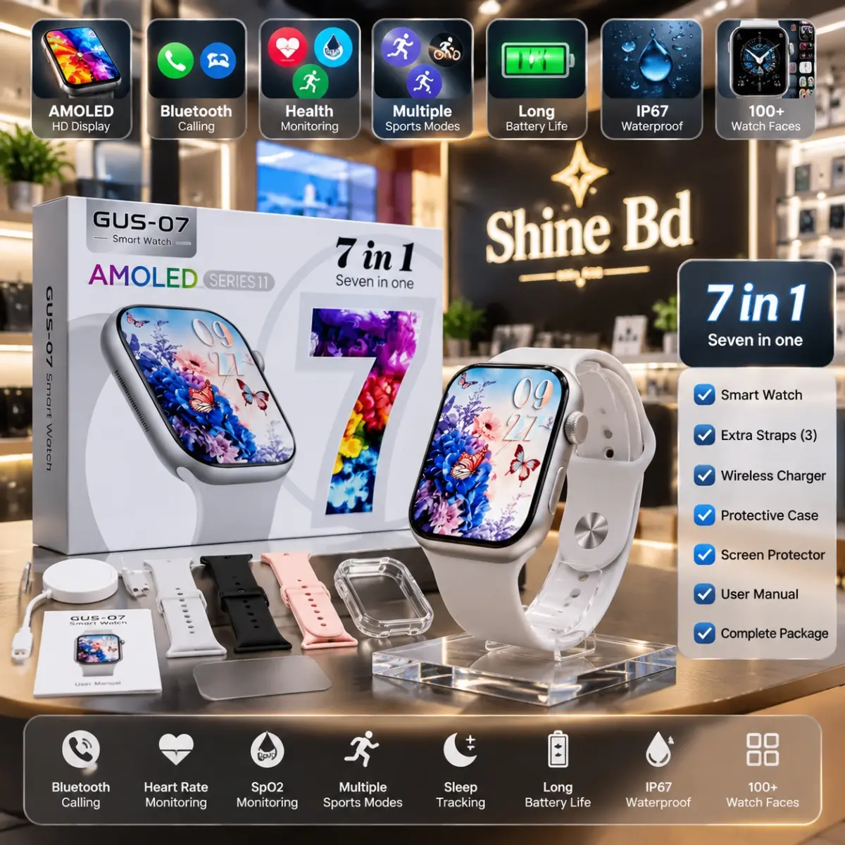 GUS-07 Series 11 Smart Watch with a “7 in 1”