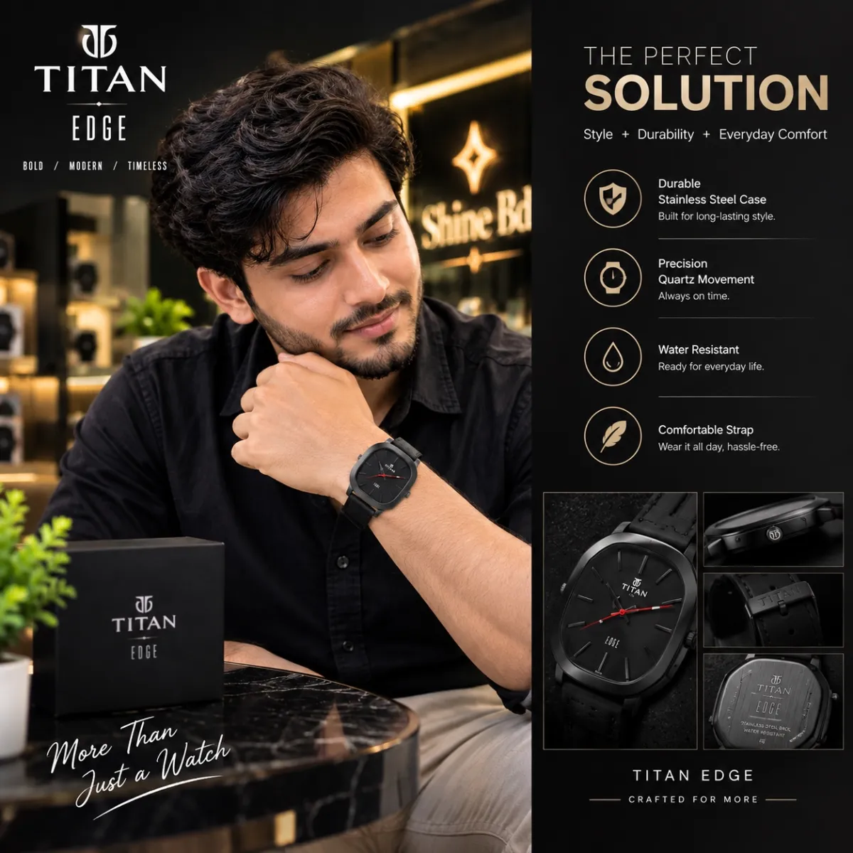 Titan Luxury Watch Water Resistant