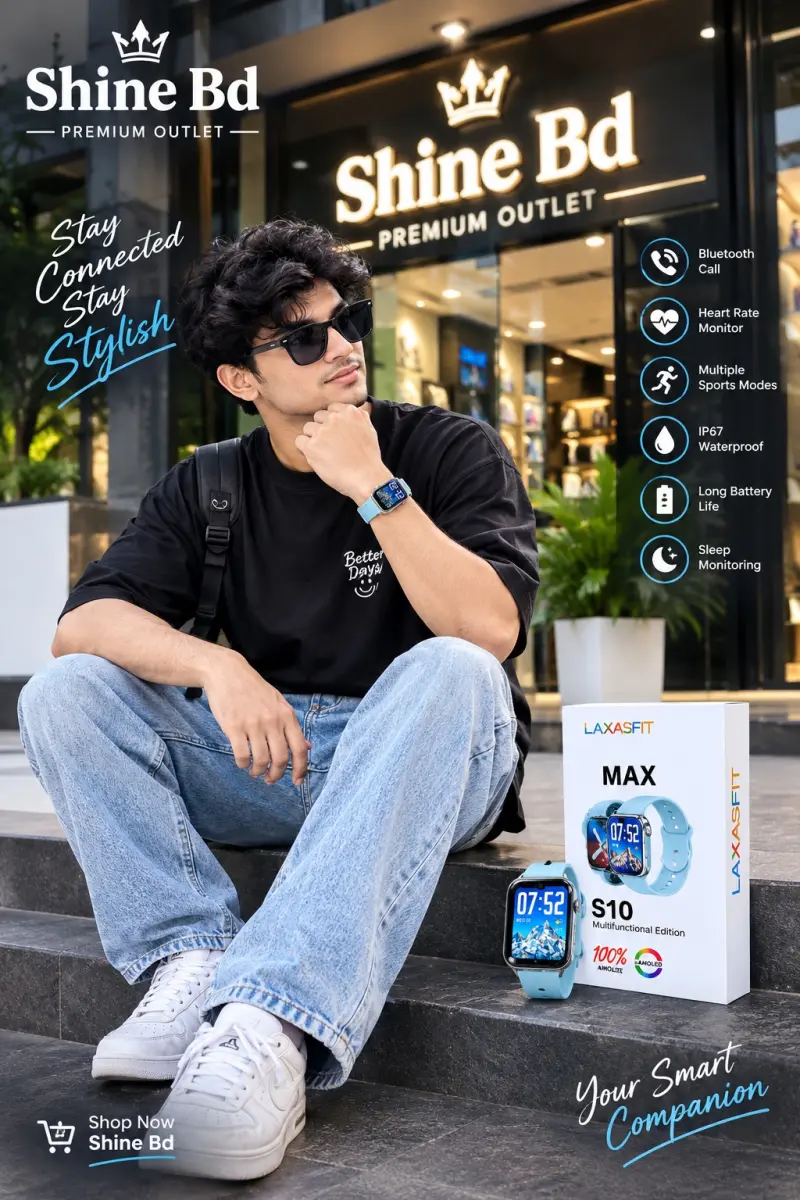 S10 Max Laxasfit Smart Watch 2.29 Inch AMOLED Display NFC Bluetooth Call Wireless Charging