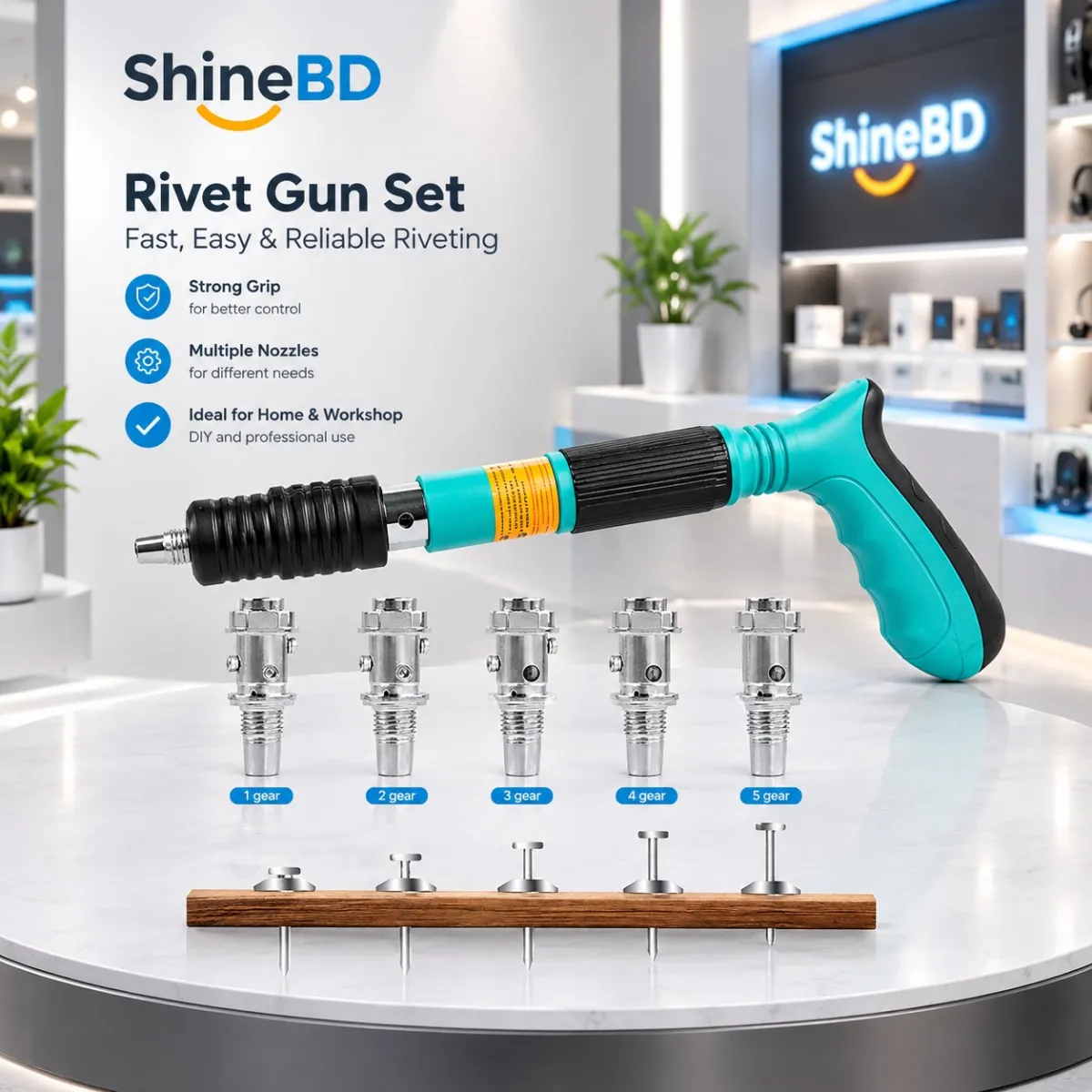 105 in 1 Manual Steel Nail Gun set