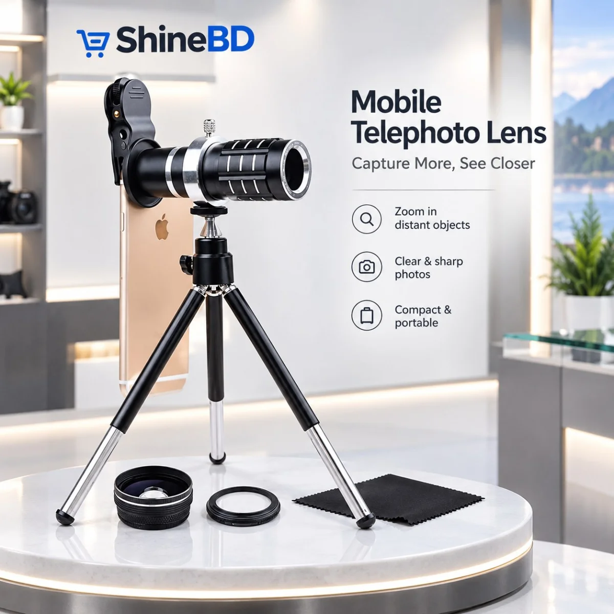 12x Zoom Metal Telephoto Lens For Mobile