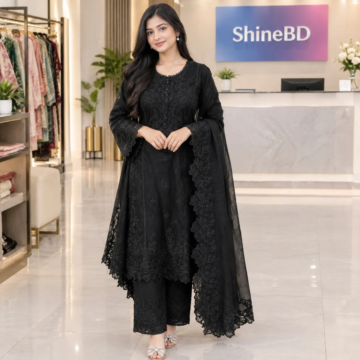Embroidery Three Piece
