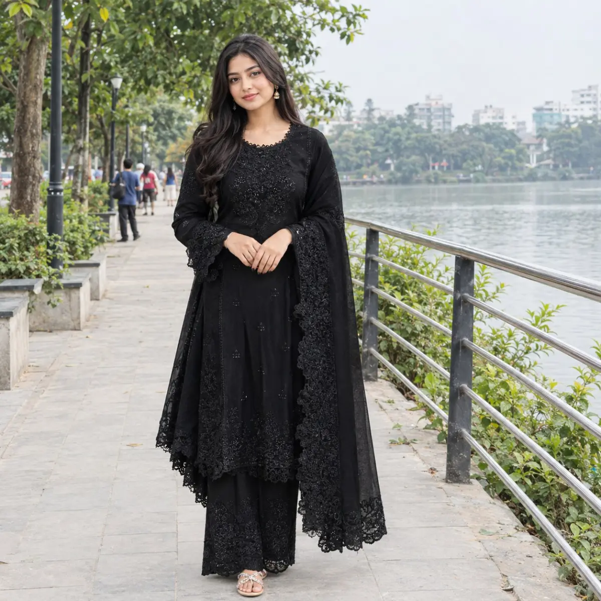 Embroidery Three Piece