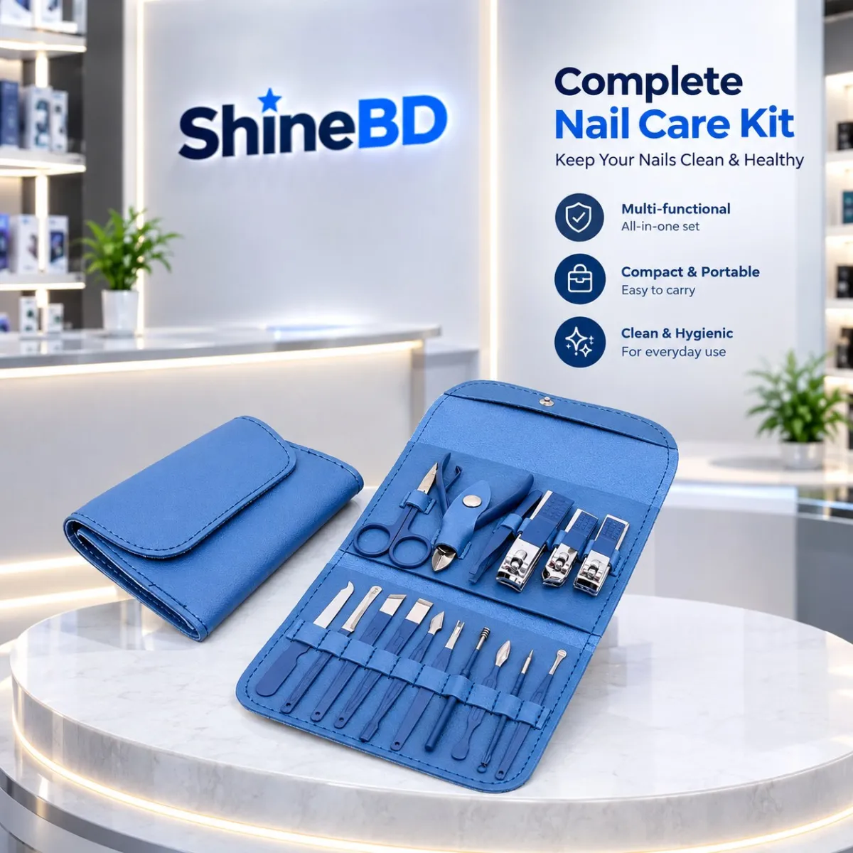 16PCS Stainless Steel Manicure & Pedicure Set – Professional Kit