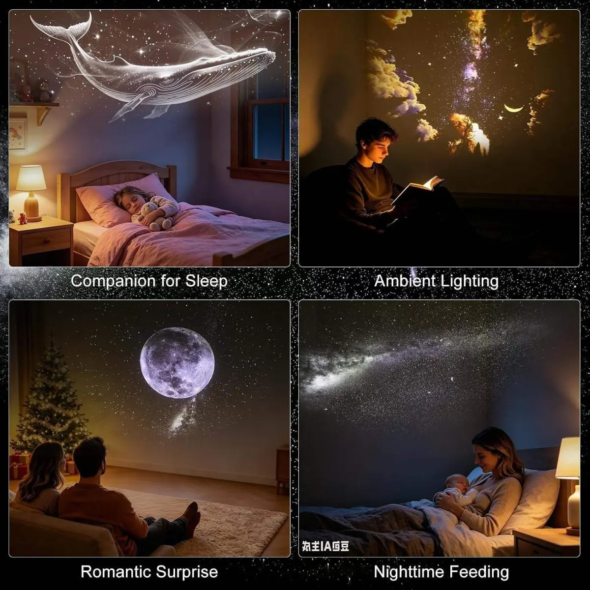 2-in-1 Mini Star Projector Night Light | USB Star/Galaxy Projector Light