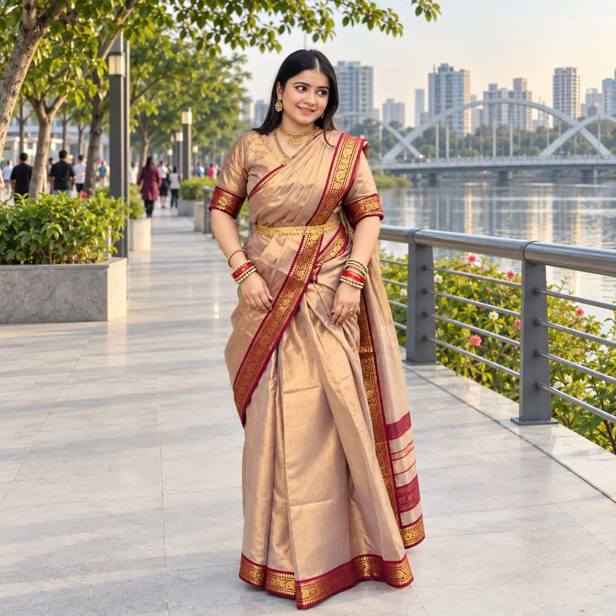 Puja Hit Lama Sharee with Blouse Piece