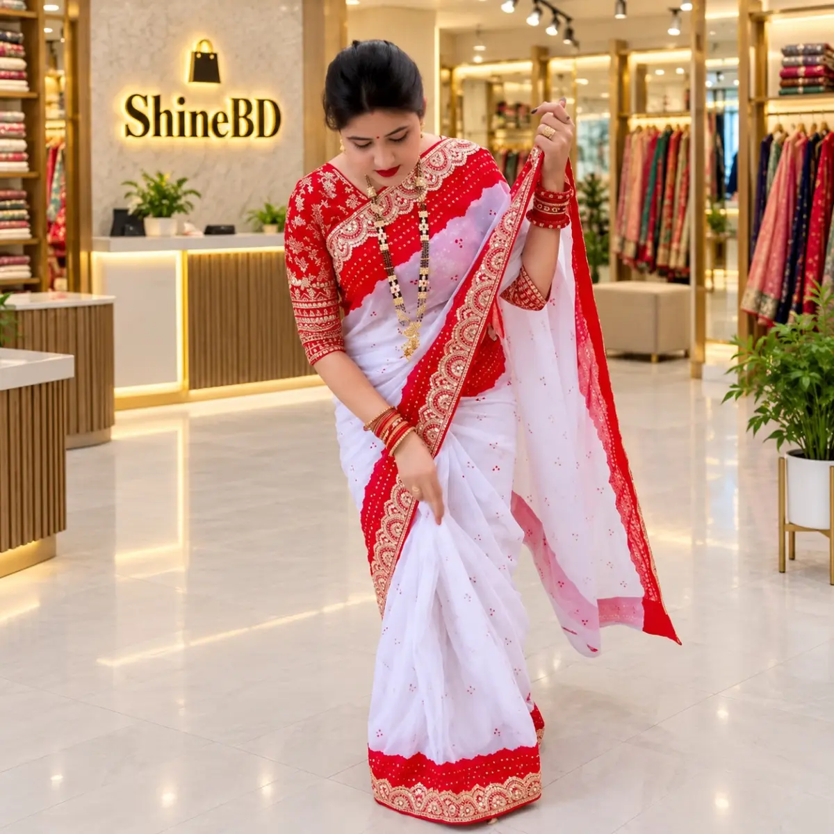 Makhon Jorget Sequence Work Saree