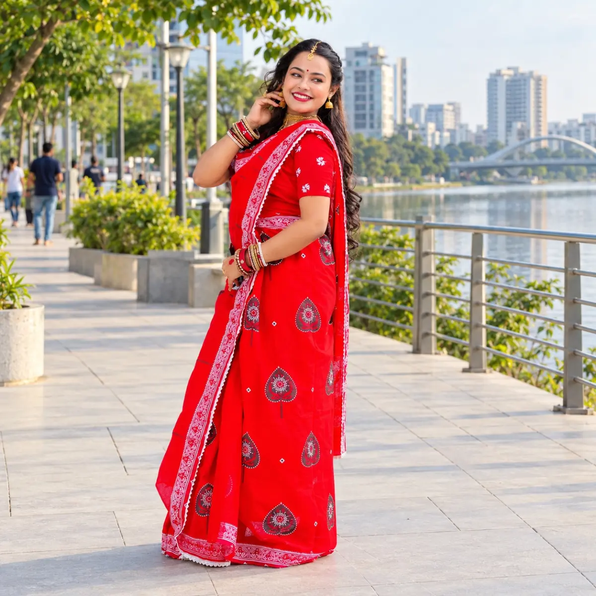 Hybrid Silk Sharee with Blouse Piece