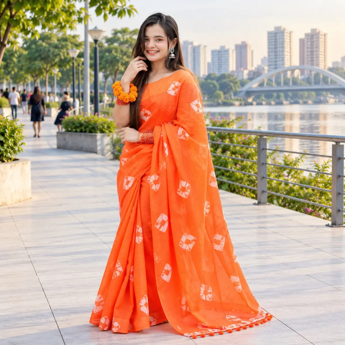 Chanderi Silk Saree With blause piece
