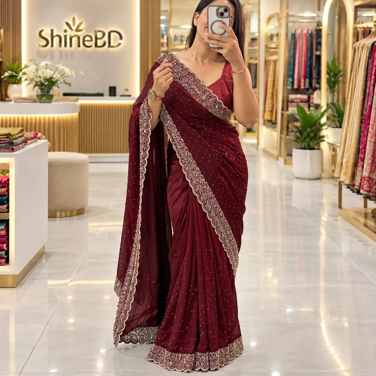 Georgette Sharee with Blouse Piece