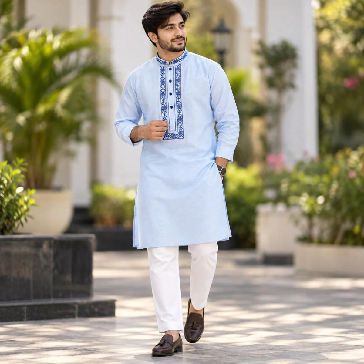 Premium Cotton Embroidery Panjabi