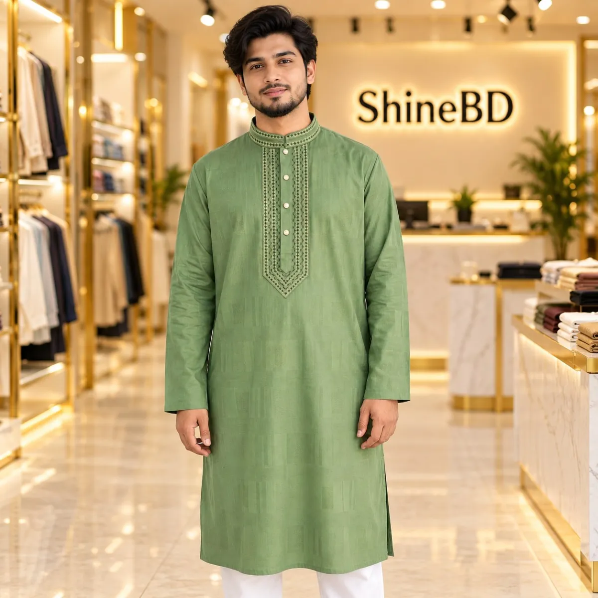 Premium Cotton Embroidery Panjabi