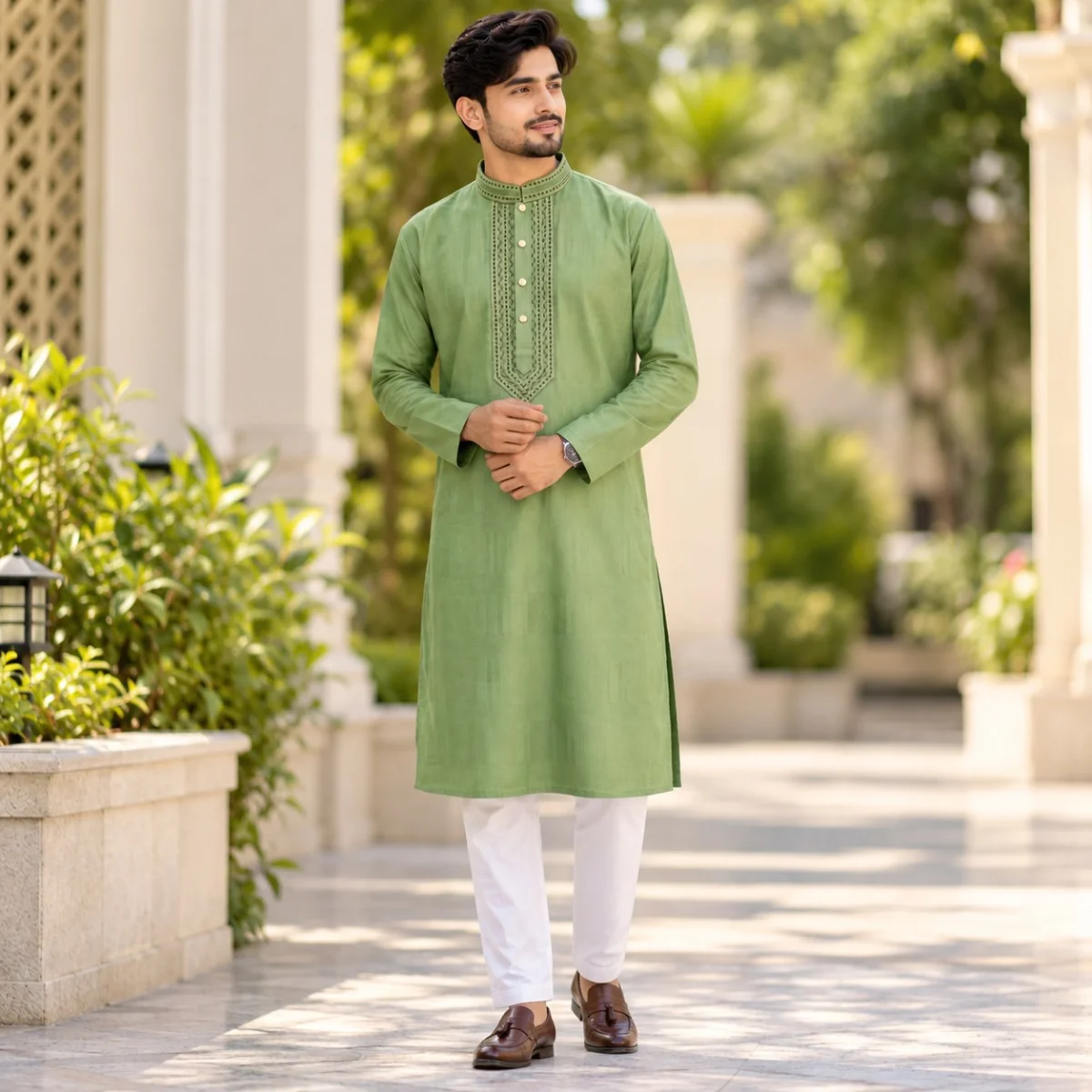 Premium Cotton Embroidery Panjabi
