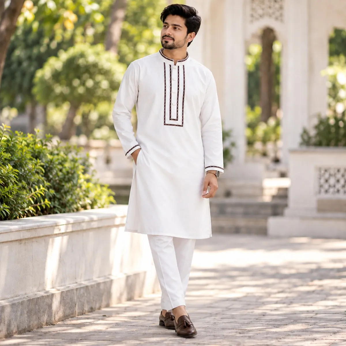 Premium Cotton Embroidery Panjabi